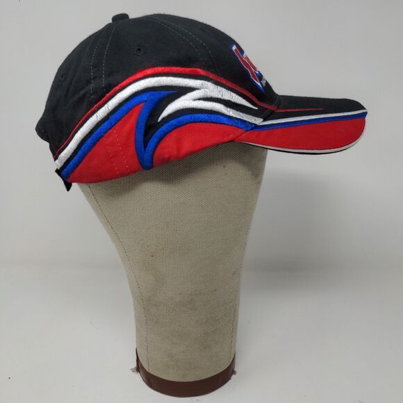 Summit Racing Equipment Strapback Hat Embroidered Logo Black Red Blue - Picture 6 of 10